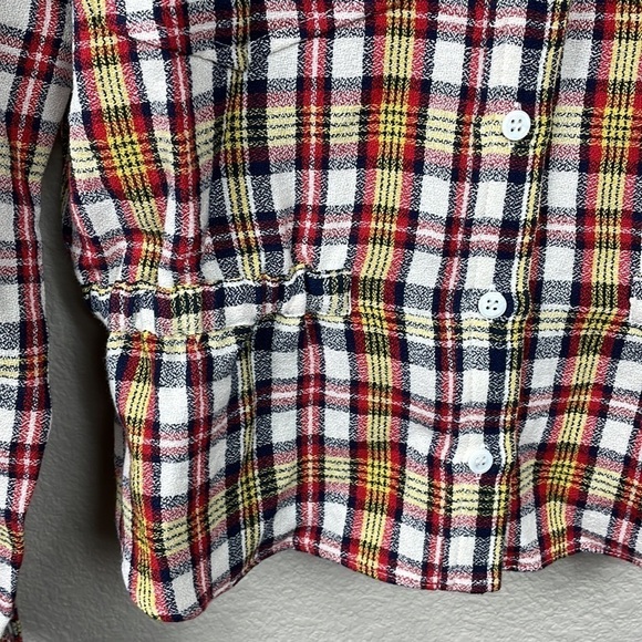 New Veronica Beard Shania Plaid Plaid Button Down Blouse Shirt Linen Fall Sz 0 - Picture 5 of 15